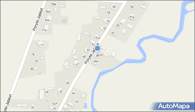 Poryte-Jabłoń, Poryte-Jabłoń, 49, mapa Poryte-Jabłoń