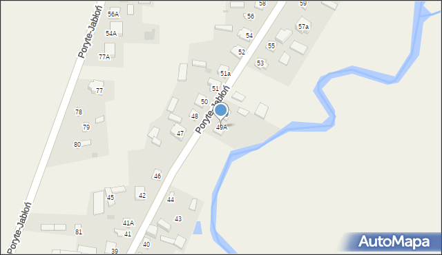 Poryte-Jabłoń, Poryte-Jabłoń, 49A, mapa Poryte-Jabłoń