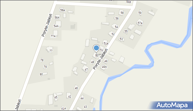 Poryte-Jabłoń, Poryte-Jabłoń, 50, mapa Poryte-Jabłoń