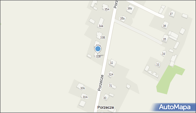 Porzecze, Porzecze, 32B, mapa Porzecze