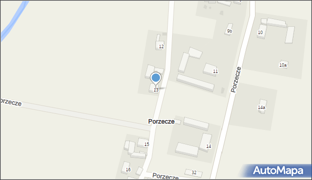 Porzecze, Porzecze, 13, mapa Porzecze