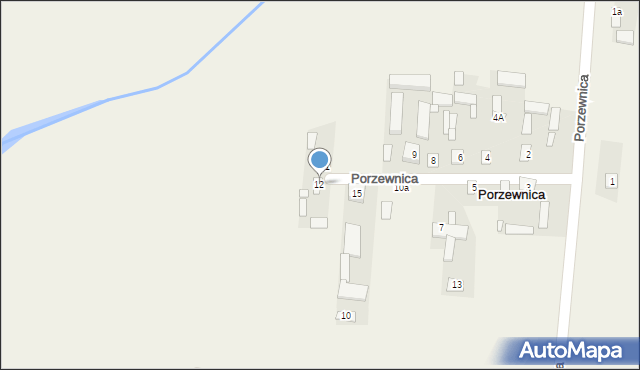 Porzewnica, Porzewnica, 12, mapa Porzewnica