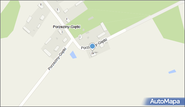 Porzeziny-Giętki, Porzeziny-Giętki, 1a, mapa Porzeziny-Giętki