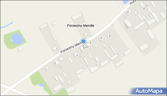 Porzeziny-Mendle, Porzeziny-Mendle, 5, mapa Porzeziny-Mendle