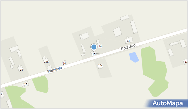 Porzowo, Porzowo, 15, mapa Porzowo