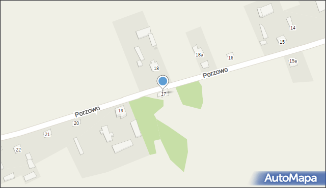 Porzowo, Porzowo, 17, mapa Porzowo