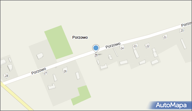 Porzowo, Porzowo, 25, mapa Porzowo