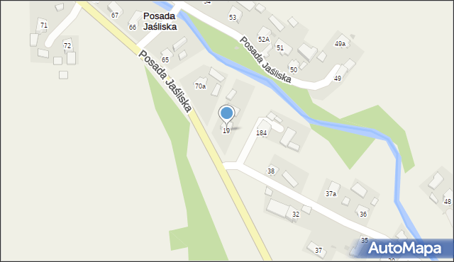 Posada Jaśliska, Posada Jaśliska, 19, mapa Posada Jaśliska