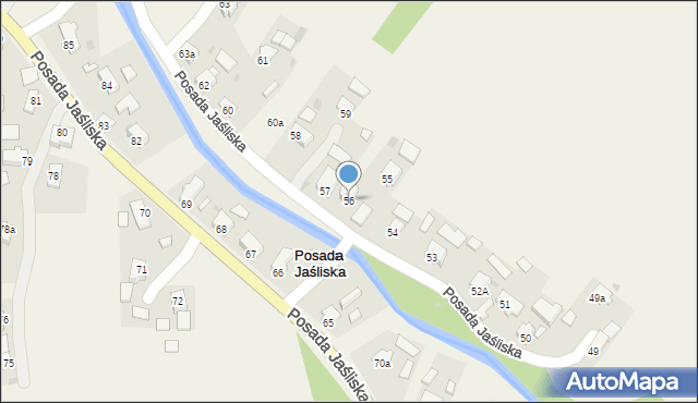 Posada Jaśliska, Posada Jaśliska, 56, mapa Posada Jaśliska