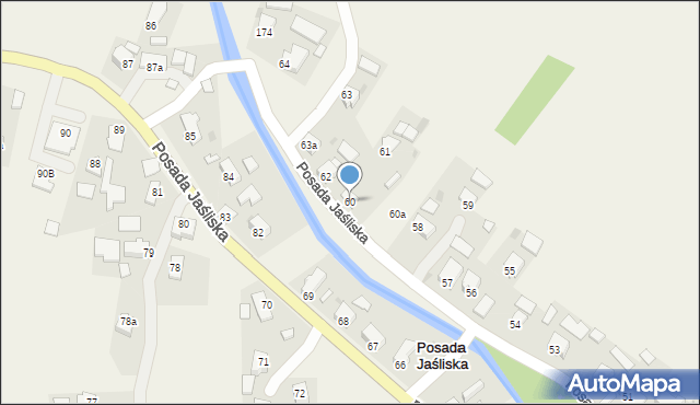 Posada Jaśliska, Posada Jaśliska, 60, mapa Posada Jaśliska