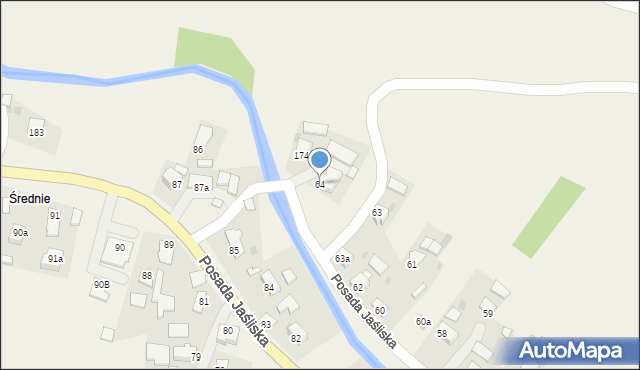 Posada Jaśliska, Posada Jaśliska, 64, mapa Posada Jaśliska