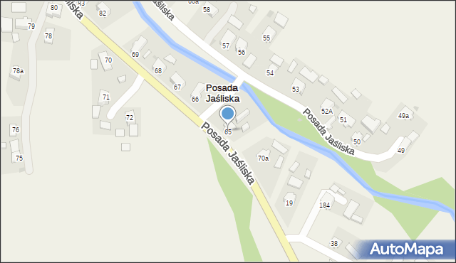 Posada Jaśliska, Posada Jaśliska, 65, mapa Posada Jaśliska