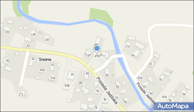 Posada Jaśliska, Posada Jaśliska, 87a, mapa Posada Jaśliska