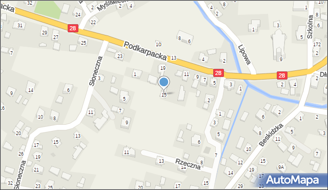 Posada Zarszyńska, Podkarpacka, 15, mapa Posada Zarszyńska