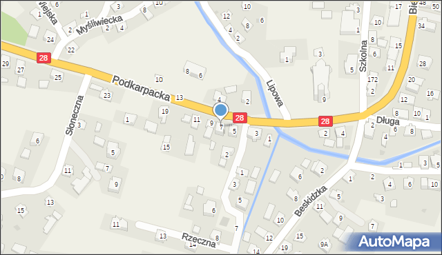 Posada Zarszyńska, Podkarpacka, 7, mapa Posada Zarszyńska