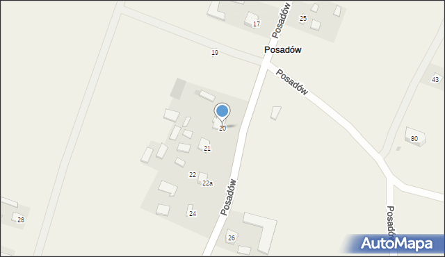 Posadów, Posadów, 20, mapa Posadów