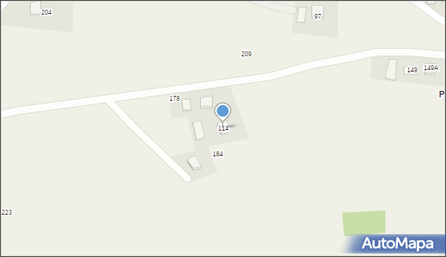 Posadowa Mogilska, Posadowa Mogilska, 114, mapa Posadowa Mogilska