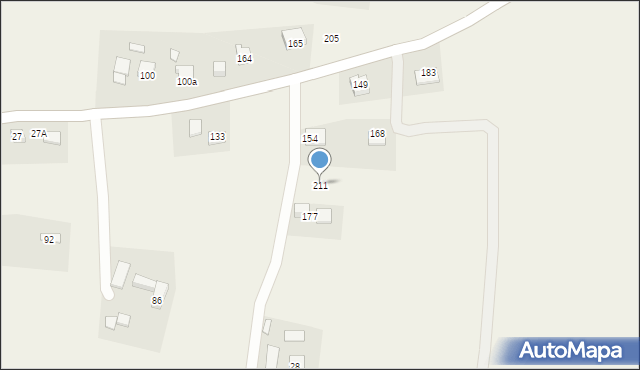 Posadowa Mogilska, Posadowa Mogilska, 211, mapa Posadowa Mogilska