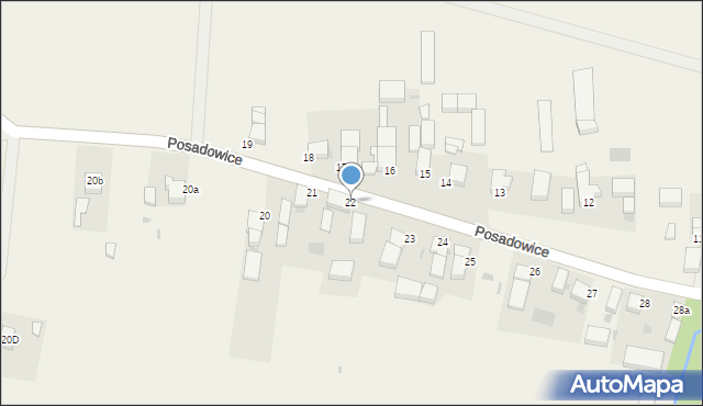 Posadowice, Posadowice, 22, mapa Posadowice