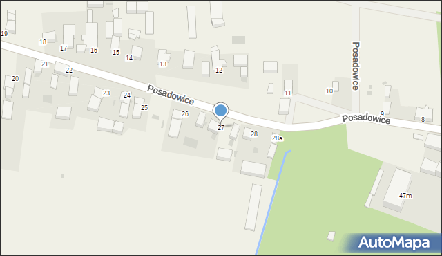 Posadowice, Posadowice, 27, mapa Posadowice