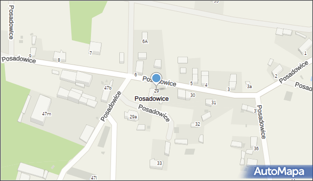 Posadowice, Posadowice, 29, mapa Posadowice