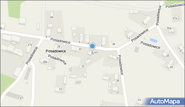 Posadowice, Posadowice, 31, mapa Posadowice