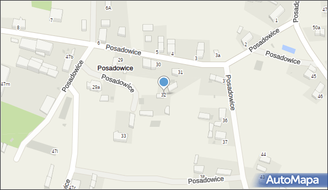 Posadowice, Posadowice, 32, mapa Posadowice