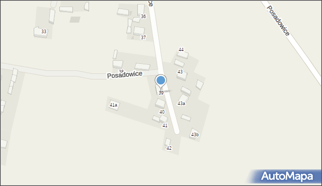 Posadowice, Posadowice, 39, mapa Posadowice