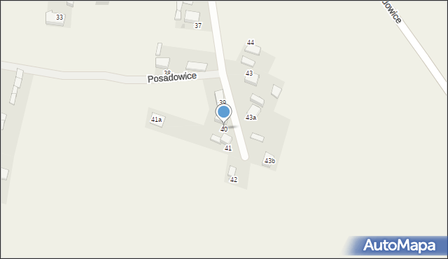 Posadowice, Posadowice, 40, mapa Posadowice