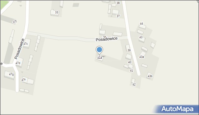 Posadowice, Posadowice, 41a, mapa Posadowice