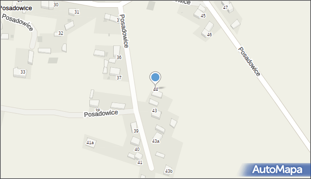 Posadowice, Posadowice, 44, mapa Posadowice