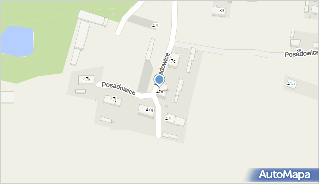 Posadowice, Posadowice, 47d, mapa Posadowice