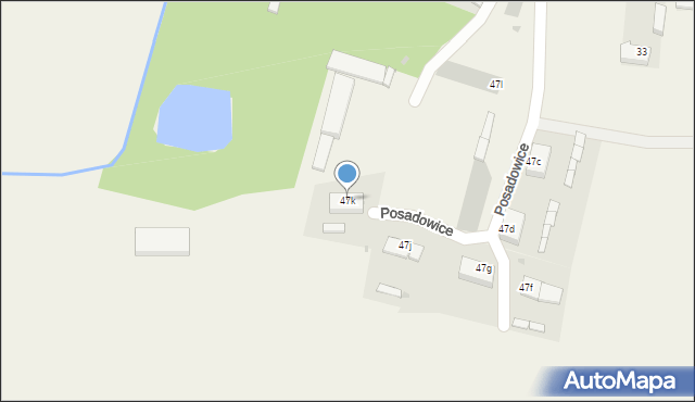 Posadowice, Posadowice, 47k, mapa Posadowice