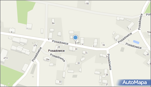 Posadowice, Posadowice, 5, mapa Posadowice