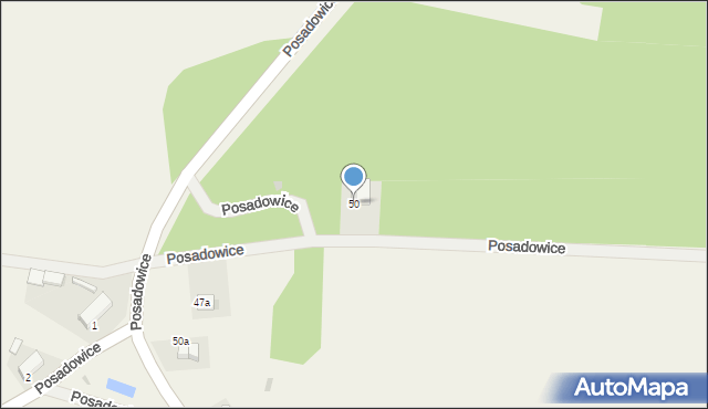 Posadowice, Posadowice, 50, mapa Posadowice