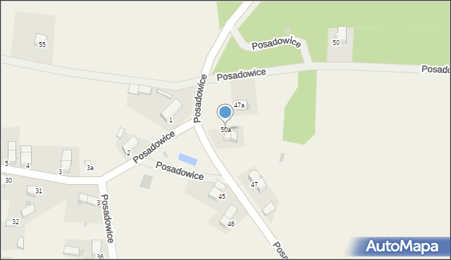 Posadowice, Posadowice, 50a, mapa Posadowice