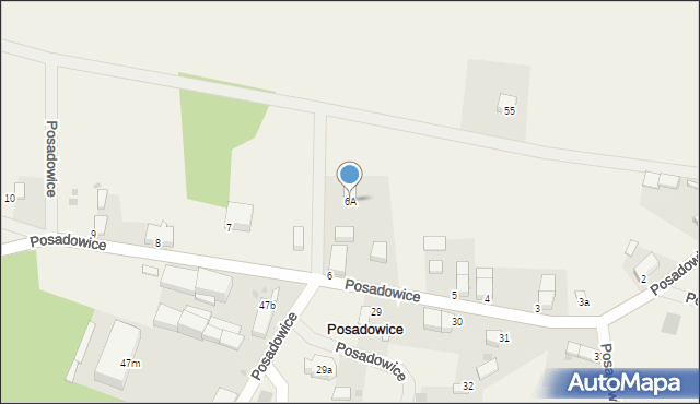 Posadowice, Posadowice, 6A, mapa Posadowice