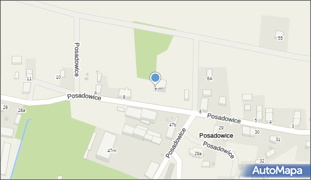 Posadowice, Posadowice, 7, mapa Posadowice