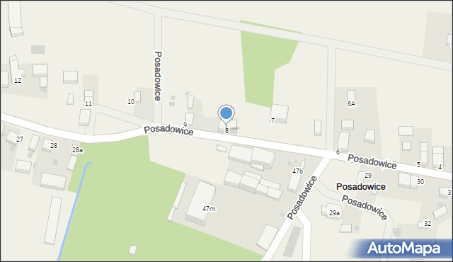 Posadowice, Posadowice, 8, mapa Posadowice