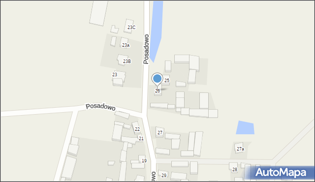 Posadowo, Posadowo, 26, mapa Posadowo