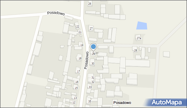 Posadowo, Posadowo, 29, mapa Posadowo