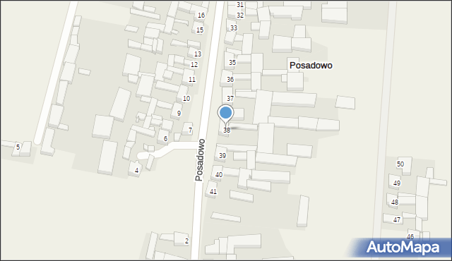 Posadowo, Posadowo, 38, mapa Posadowo