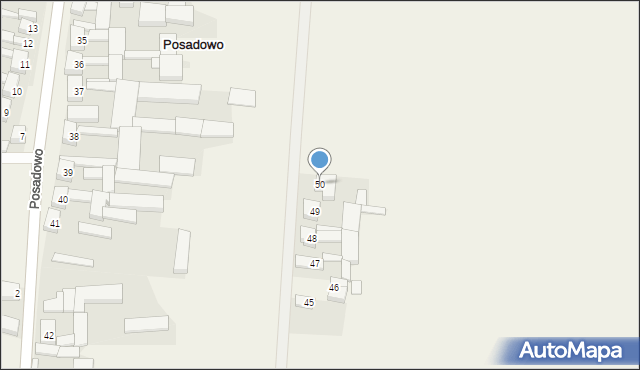 Posadowo, Posadowo, 50, mapa Posadowo