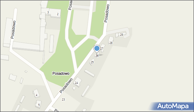 Posadowo, Posadowo, 26, mapa Posadowo