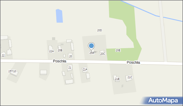 Poschła, Poschła, 20A, mapa Poschła