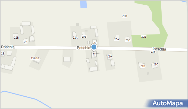 Poschła, Poschła, 21, mapa Poschła