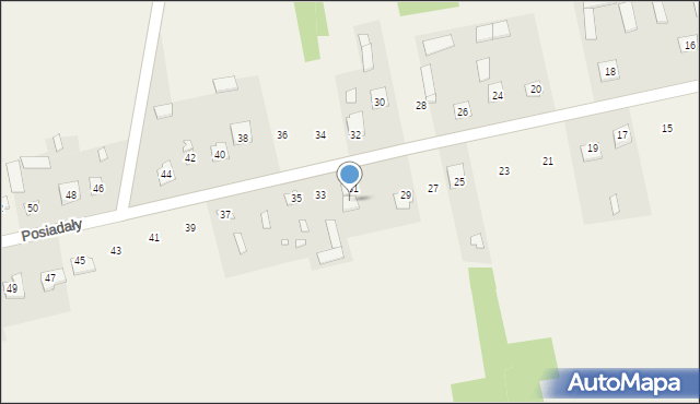 Posiadały, Posiadały, 31A, mapa Posiadały