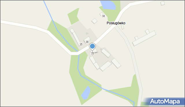 Posługowo, Posługowo, 33, mapa Posługowo