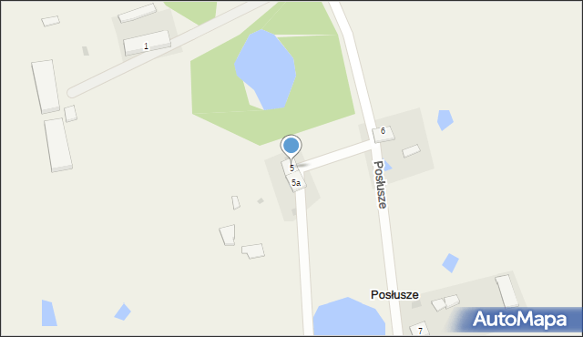 Posłusze, Posłusze, 5, mapa Posłusze