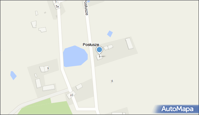 Posłusze, Posłusze, 7, mapa Posłusze